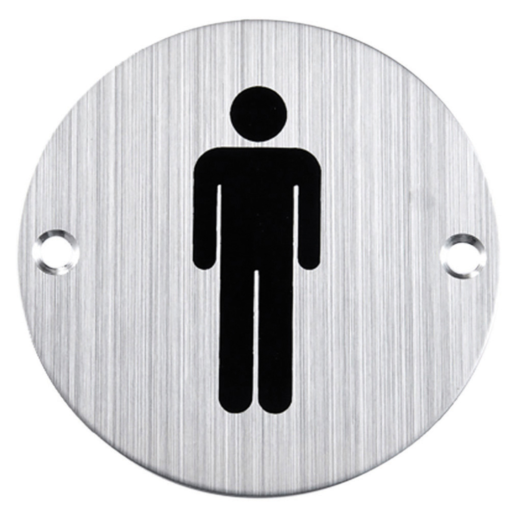 SIGN WC ROUND, MAN
