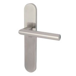 [PLCQDT-03 SS] JGO MANIVELA L-RECTA C/PLACA LARGA T/OCULT INOX SS, TORNILLOS OCULTOS