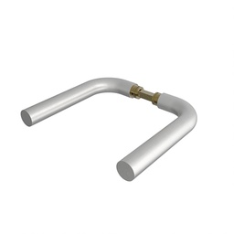 [QDT-012 SS] JGO MANETAS TUBULAR L INOX SAT S/ROSETA